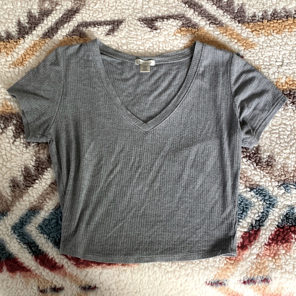 Grey crop top